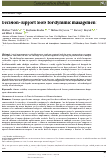 Cover page: Decision-support tools for dynamic management.