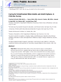 Cover page: Caring for Unbefriended Older Adults and Adult Orphans: A Clinician Survey