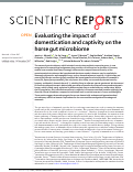 Cover page: Evaluating the impact of domestication and captivity on the horse gut microbiome
