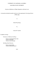 Cover page: Psychosocial mediators of ethnic disparities in Allostatic Load /