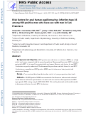 Cover page: Risk Factors for Anal Human Papillomavirus Infection Type 16 Among HIV-Positive Men Who Have Sex With Men in San Francisco