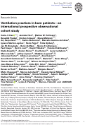 Cover page: Ventilation practices in burn patients—an international prospective observational cohort study