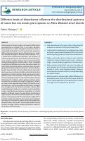 Cover page: Different levels of disturbance influence the distributional patterns of native but not exotic plant species on New Zealand small islands