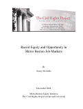 Cover page: Racial Equity and Opportunity in Metro Boston Job Markets