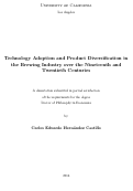 Cover page: Technology Adoption and Product Diversification in the Brewing Industry over the Nineteenth and Twentieth Centuries