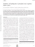 Cover page: Dendritic cell sphingosine-1-phosphate lyase regulates thymic egress.