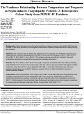 Cover page: The Nonlinear Relationship Between Temperature and Prognosis in Sepsis-induced Coagulopathy Patients: A Retrospective Cohort Study from MIMIC-IV Database