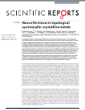 Cover page: Nexus fermions in topological symmorphic crystalline metals