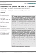 Cover page: Detrimental effects of a novel flow regime on the functional trajectory of an aquatic invertebrate metacommunity