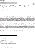 Cover page: Multilevel Barriers to HIV PrEP Uptake and Adherence Among Black and Hispanic/Latinx Transgender Women in Southern California