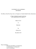 Cover page: The Effects of the First Step to Success Program on Teacher-Student Positive Interactions