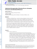 Cover page: Attachment reorganization following divorce: normative processes and individual differences