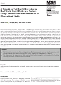 Cover page: A Tutorial on Net Benefit Regression for Real-World Cost-Effectiveness Analysis Using Censored Data from Randomized or Observational Studies