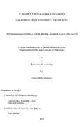 Cover page: A Phenomenological Study of Adults Earning a Graduate Degree after Age 60