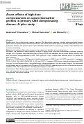 Cover page of Acute effects of high-dose corticosteroids on serum biomarker profiles in primary CNS demyelinating disease: A pilot study