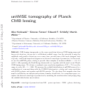 Cover page: unWISE tomography of Planck CMB lensing