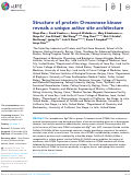 Cover page: Structure of protein O-mannose kinase reveals a unique active site architecture