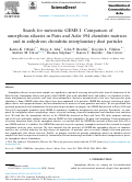 Cover page: Search for meteoritic GEMS I: Comparison of amorphous silicates in Paris and Acfer 094 chondrite matrices and in anhydrous chondritic interplanetary dust particles