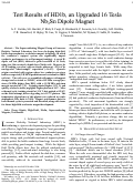 Cover page: Test Results of HD1b, an upgraded 16 Tesla Nb3Sn Dipole Magnet