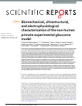 Cover page: Biomechanical, ultrastructural, and electrophysiological characterization of the non-human primate experimental glaucoma model