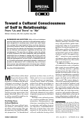 Cover page: Toward a cultural consciousness of self in relationship: from "us and them" to "we".