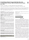 Cover page: Unmet Medical Needs Among Adults Who Move due to Unaffordable Housing: California Health Interview Survey, 2011–2017