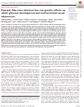 Cover page: Prenatal Zika virus infection has sex-specific effects on infant physical development and mother-infant social interactions