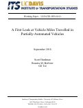 Cover page of A First Look at Vehicle Miles Travelled in Partially-Automated Vehicles