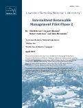 Cover page: Intermittent Renewable Management Pilot Phase 2:
