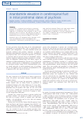 Cover page: Anandamide elevation in cerebrospinal fluid in initial prodromal states of psychosis