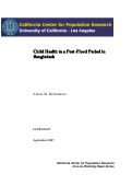 Cover page: Child Health in a Post-Flood Period in Bangladesh