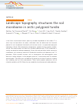 Cover page: Landscape topography structures the soil microbiome in arctic polygonal tundra