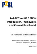 Cover page: Target Value Design Introduction, Framework, and Current Benchmark