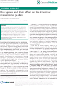 Cover page: Host genes and their effect on the intestinal microbiome garden