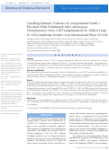 Cover page: Disabling Immune Tolerance by Programmed Death-1 Blockade With Pidilizumab After Autologous Hematopoietic Stem-Cell Transplantation for Diffuse Large B-Cell Lymphoma: Results of an International Phase II Trial