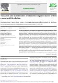 Cover page: Transport and humification of dissolved organic matter within a semi-arid floodplain