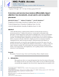 Cover page: Conscious and unconscious memory differentially impact attention: Eye movements, visual search, and recognition processes.