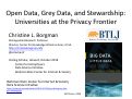 Cover page: Open Data, Grey Data, and Stewardship: Universities at the Privacy Frontier