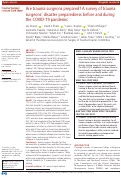 Cover page: Are trauma surgeons prepared? A survey of trauma surgeons disaster preparedness before and during the COVID-19 pandemic.