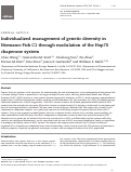 Cover page: Individualized management of genetic diversity in Niemann-Pick C1 through modulation of the Hsp70 chaperone system