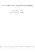 Cover page: Model Close Match as a Criterion for Structured Model Comparison and Its Robust Statistical Tests (June 2008 Revision)