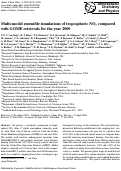 Cover page: Multi-model ensemble simulations of tropospheric NO2 compared with GOME retrievals for the year 2000