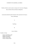 Cover page: The Roles of Inference and Associative Learning in the Construction of Mappings Between Number Words and Numerical Magnitudes /