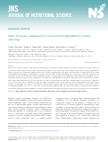 Cover page: Effect of enzyme supplements on macronutrient digestibility by healthy adult dogs