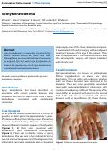 Cover page: Spiny keratoderma