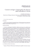 Cover page: Caratteri ecologici e biogeografici dei pleuroti delle ombrellifere in Sicilia