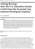 Cover page: Closing the Gap: How the U.S. Education System Could Close the Economic Gap between Developed Countries