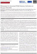 Cover page: Menopause Is Associated With Immune Activation in Women With HIV.