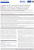 Cover page: Longitudinal Care Cascade Outcomes among People Eligible for ART who are Newly Linking to Care in Zambia: A Multi-State Analysis