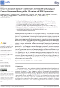 Cover page: Orai3 Calcium Channel Contributes to Oral/Oropharyngeal Cancer Stemness through the Elevation of ID1 Expression.